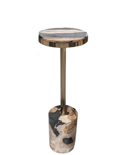 PTMD Bijzettafel Mody - 21x21x64 cm - Hout - Zwart