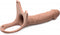 SM Hollow Silicone Dildo Strap-On - Beige