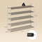 Woltu SR0024cm5 - Schoenenrek - 5 Lagen - 79x75x18,5cm - Grijs/Crème