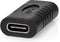 Nedis USB-C Adapter - USB 3.2 Gen 2 - USB-C Female - USB-C Female - 4K@60Hz - 10 Gbps - Rond - Vernikkeld - Zwart - Doos