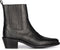 PS Poelman TARTOR - Dames enkellaarzen - Zwart leer met snake print - Maat 40