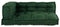 vidaXL - Pallet - Sofa - Kussen - met - Arm- - en - Rugsteun - - - Groene - Stof