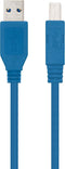 Nanocable 10.01.0802-BL USB-kabel 2 m USB 3.2 Gen 1 (3.1 Gen 1) USB A USB B Blauw