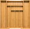 Budu Bestekbak #47 - Uitschuifbare Bamboe Bestekcassette - 47 x 30,6 - 50 cm - 6/8 vakken