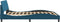 vidaXL - Bedframe - met - hoofdeinde - fluweel - blauw - 160x200 - cm