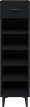 vidaXL - Schoenenkast - 30x35x105 - cm - bewerkt - hout - zwart