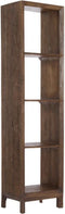Sondrio wandkast open - hout mat donkerbruin