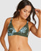 Baku Honduras - longline triangel bikinitop - multifit cups met ring detail - Olijf