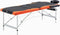 vidaXL - Massagetafel - inklapbaar - 3 - zones - aluminium - zwart - en - oranje