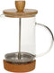 Items Cafetiere French Press koffiezetter - 600 ml - bamboe - koffiezetapparaat - voor verse koffie - 16 x 9 x 18 cm