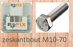Doos a 6 bouten zeskant m10x70