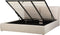 BAJONNA - Bed met opbergruimte - Lichtbeige - 180 x 200 cm - Polyester