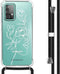 iMoshion Hoesje Geschikt voor Samsung Galaxy A52 (4G) / A52s / A52 (5G) Hoesje Met Koord - iMoshion Design Hoesje met Koord - Wit / Transparant / Woman Flower