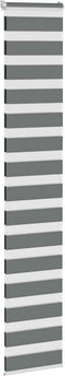 vidaXL - Zebra - rolgordijn - 40x200 - cm - stofbreedte - 35,9 - cm - donkergrijs