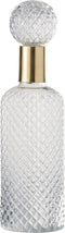 J-Line decoratie fles + stop Relief - glas - transparant - large