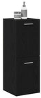 vidaXL - Badkamer - Wandkast - Zwarte - Eik - 30x30x80 - cm - Gelaagd - Hout