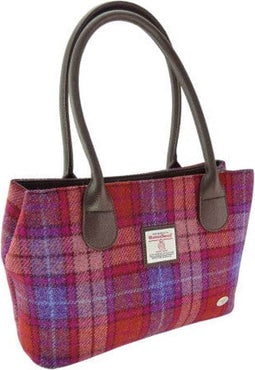 Schoudertas Cassley Oranje Paars Tartan - Klassiek - Harris Tweed - Glen Appin of Scotland