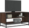 vidaXL - Tv-meubel - 91x40x46 - cm - bewerkt - hout - metaal - bruin - eikenkleur