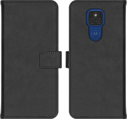 iMoshion Hoesje Geschikt voor Motorola Moto G9 Play / Moto E7 Plus Hoesje Met Pasjeshouder - iMoshion Luxe Bookcase - Zwart