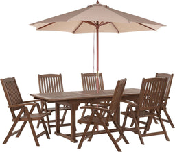 AMANTEA - Tuinset voor 6 - Zandbeige - Acaciahout