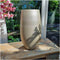 Mica Decorations Vaas/hoge bloempot - mat champage - keramiek - H50 x D29 cm - voor takken/bloemen