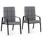 Coast Terrasstoelen - Verstelbaar - 5 standen - Grijs/Zwart (set van 2)