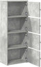 vidaXL - Boekenkast - 40x24x102 - cm - bewerkt - hout - betongrijs