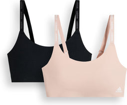 Adidas Scoop Lounge Bra - Bralette - 4 way stretch - Zwart/Peach (2PK)