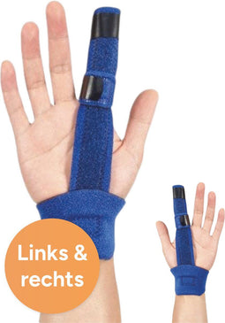 LBB - Vingerspalk - Verstelbaar - Geschikt voor wijs- middel- en ringvinger - Blauw