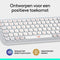 Logitech POP Icon Keys - Draadloos Bluetooth Toetsenbord - Comfortabel Typen en Aanpasbare Action Keys - Wit/Oranje