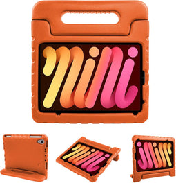 iMoshion Tablet Hoes Kinderen Geschikt voor iPad Mini 6 (2021) - iMoshion Kidsproof Backcover met handvat - Oranje