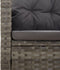 vidaXL - Tuinbank - verstelbaar - met - kussens - 173 - cm - poly - rattan - grijs