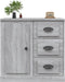 vidaXL - Dressoir - 70x35,5x67,5 - cm - bewerkt - hout - grijs - sonoma - eikenkleurig