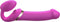 Strap-On-Me - Vibrerende Strapless Strap-on Voorbinddildo Met Luchtdruk Stimulatie - Roze