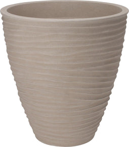Pro Garden Plantenpot/bloempot Dunes - Tuin - stevig kunststof - zand/beige - D40 x H42 cm