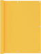 vidaXL - Balkonscherm - 90x400 - cm - oxford - stof - wit - en - geel