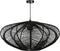 Mica Decorations Kanti Hanglamp - H20 x Ø41 cm - Gevlochten Metaal - Zwart