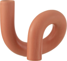 J-Line kaarsenhouder Tors 1Kaars - keramiek - oranje