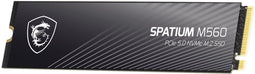 MSI Spatium M560 - SSD 1TB - PCIe 5.0 10200 MB/s Leessnelheid 8400 MB/s Schrijfsnelheid