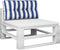 vidaXL - Palletkussen - gestreept - 80x40x12 - cm - stof - blauw - en - wit