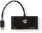 Nedis CCBW64760AT02 - USB 3.2 Gen 1 multipoort-adapter - 3 USB-apparaten - Grijs