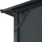 vidaXL - Prieel - met - gordijn - 4x3x2,6 - cm - aluminium - zwart
