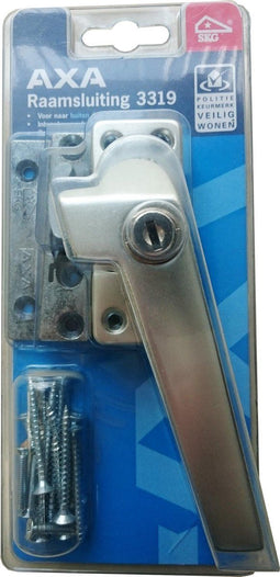 AXA raamsluiting met slot, model 3319 SKG*, voor naar buiten-draaiende ramen en deuren, aluminium