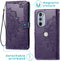 iMoshion Hoesje Geschikt voor Motorola Edge Plus (2022) / Edge 30 Pro Hoesje Met Pasjeshouder - iMoshion Mandala Bookcase - Paars