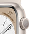 Apple Watch Series 8 - Smartwatch - GPS Temperatuurregistratie Crashdetectie - Zilver (Beige)