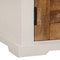 vidaXL - Dressoir - 55x30x73 - cm - massief - ruw - mangohout - wit - en - bruin