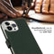 Selencia iPhone 14 Pro Max - Echt Lederen Bookcase - 3 Pashouders - Groen