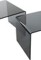 J-Line bijzettafel - glas - zwart - set van 2