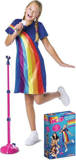 K3 speelgoedmicrofoon - Microfoon op statief - Met 5 K3 liedjes