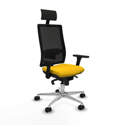 Bureaustoel met hoofdsteun Piqueras y Crespo 3D086N1 Geel